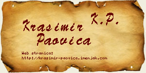 Krasimir Paovica vizit kartica